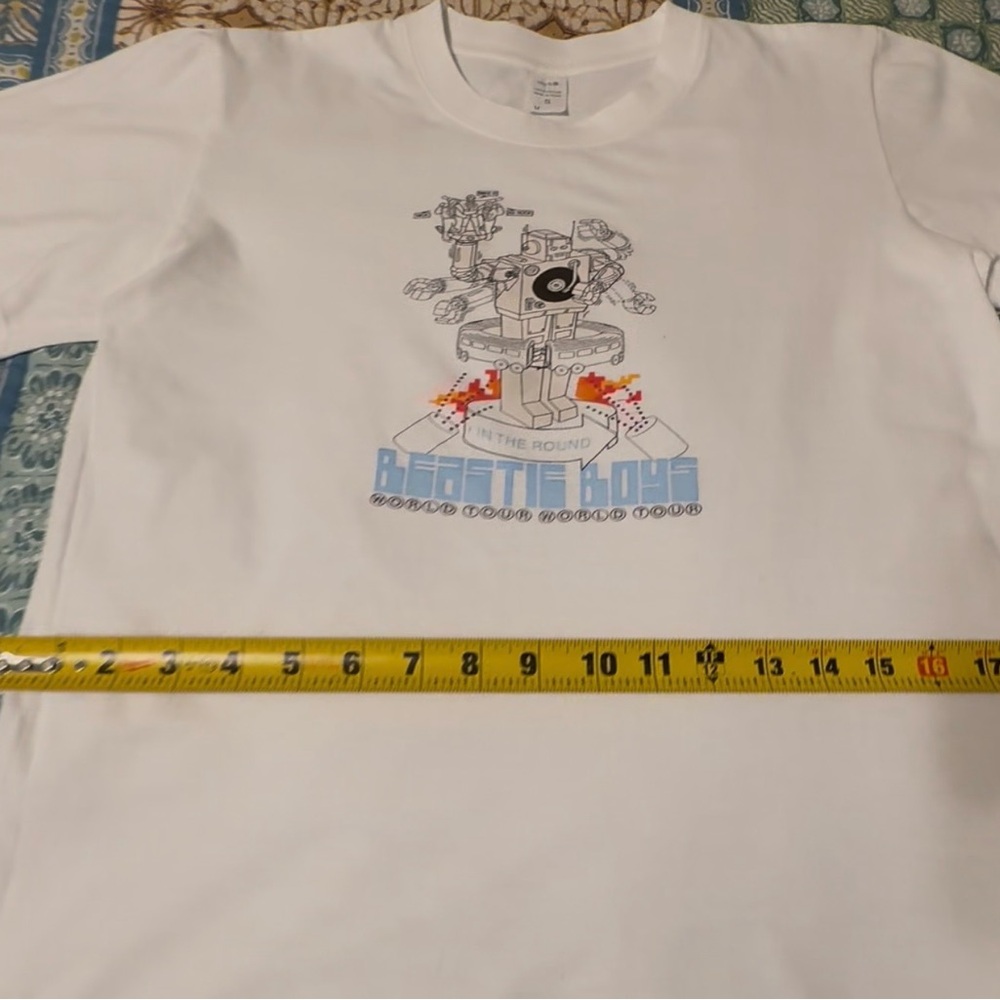Vintage Beastie Boys concert tshirt, sm, white w/ front graphics, gently used - Picture 3 of 5